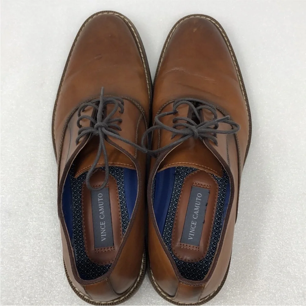 Vince Camuto Shoes Lawsen Brown Leather Oxford Men’s Size 8.5M